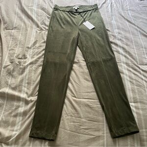 Straight leg suede-feel Halston riding pants, never worn!